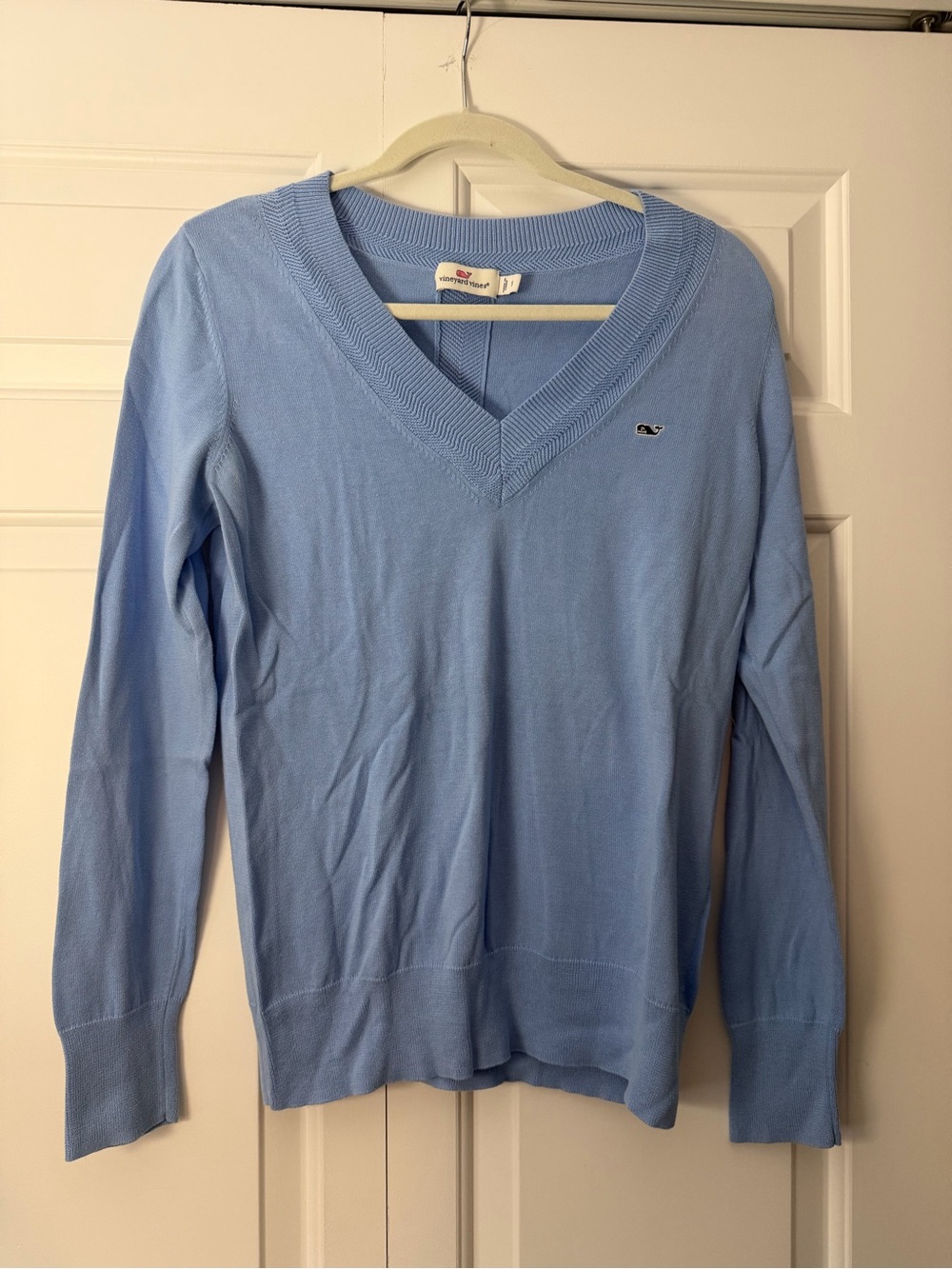 Vineyard Vines Baby Blue Knit V-Neck Sweater